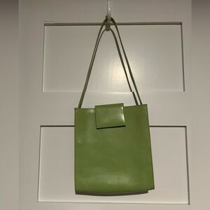 Hobo international tote / Shoulder bag Lime Green Leather Retro